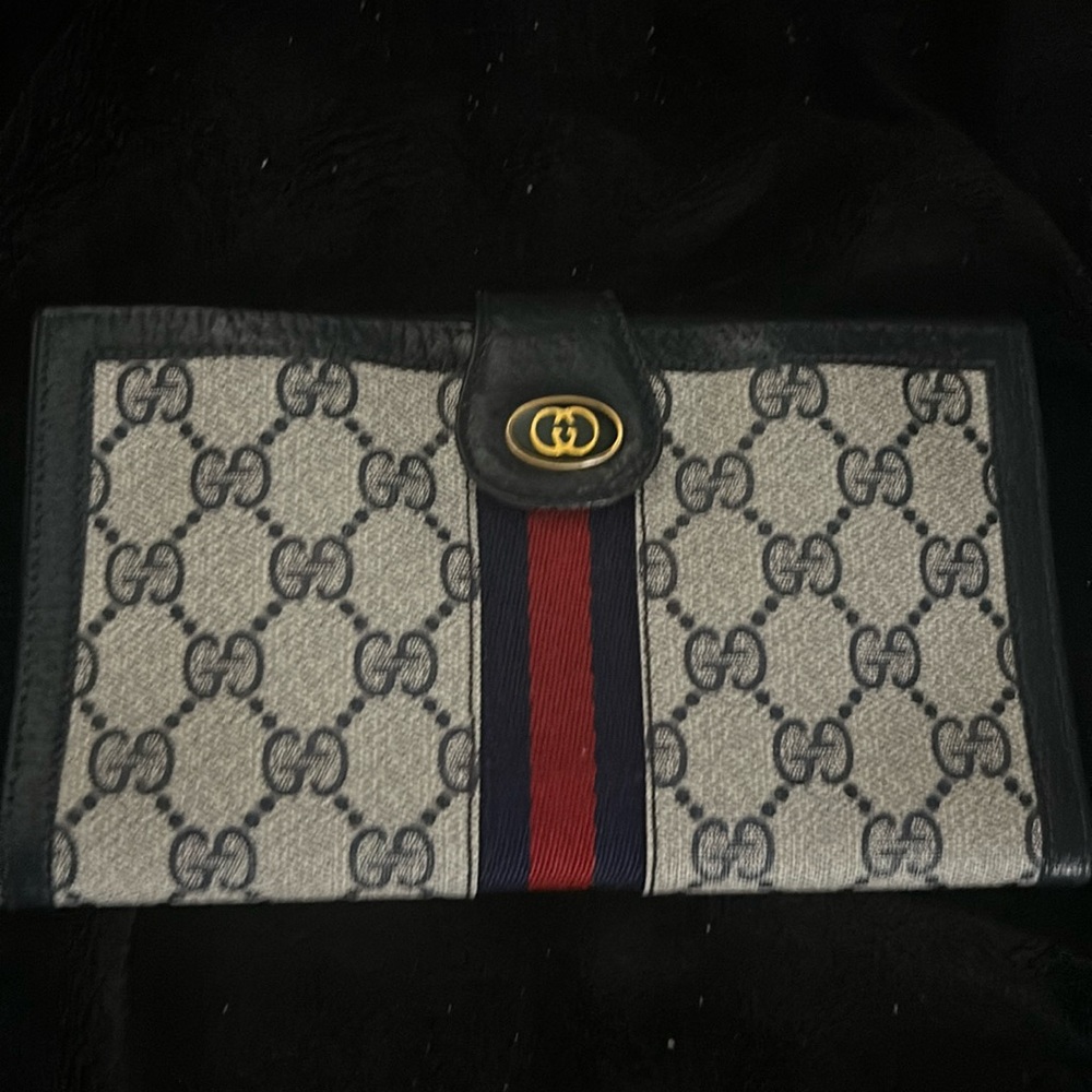 Blue Gucci, wallet monogram